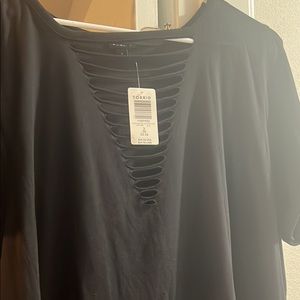 Black t cotton shirt from torrid. New with tags